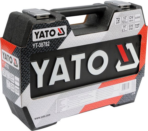 Набор торцевых головок и бит Yato YT-38782 72 предмета