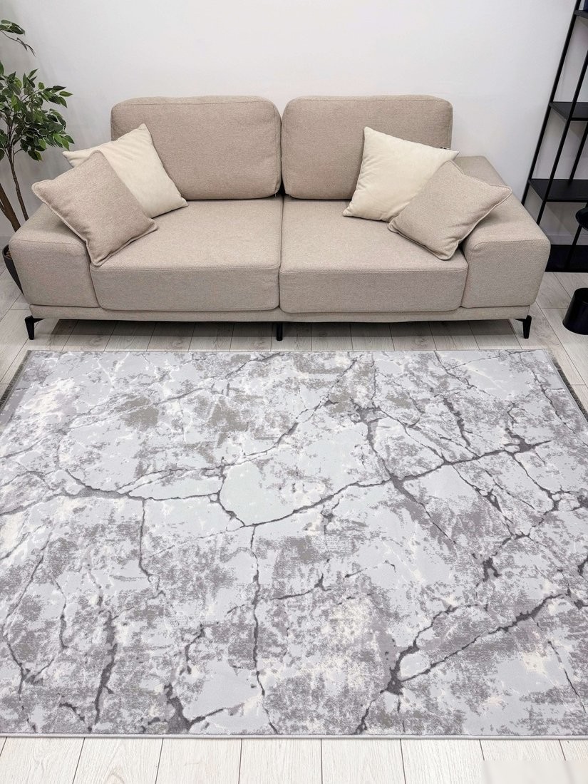 Ковер для жилой комнаты Radjab Carpet Лайла Прямоугольник UK98A (2x4, Gray)