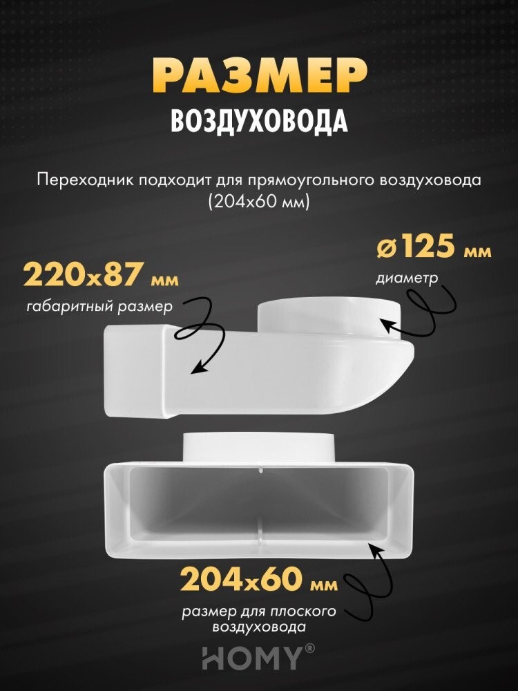 Вентиляционная решетка HOMY AO125W