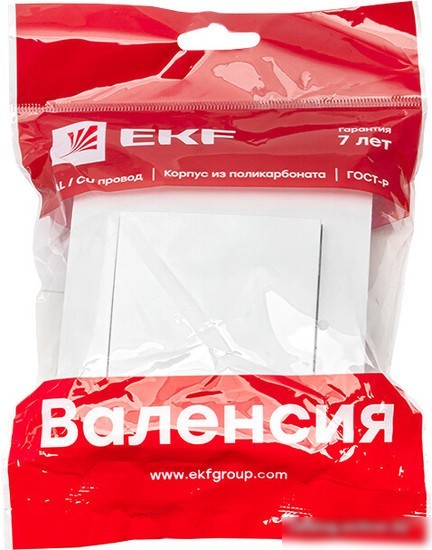 Выключатель EKF PROxima Валенсия EWV10-021-10 (белый)
