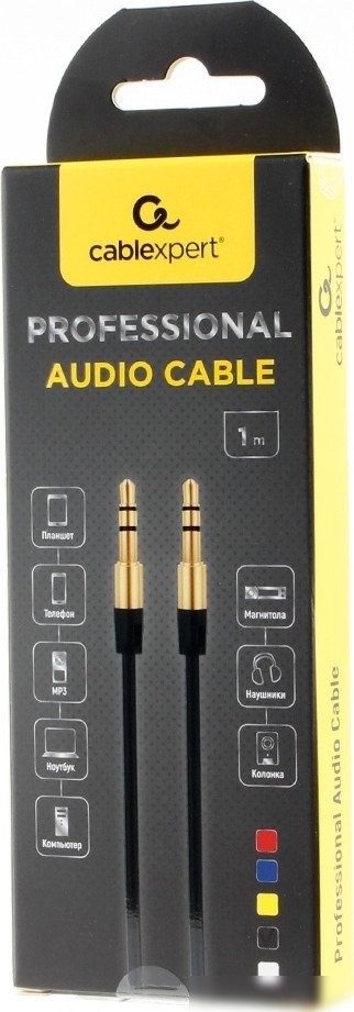 Кабель Cablexpert CCAB-01-35MM-1MW 3.5 мм - 3.5 мм (1 м, белый)