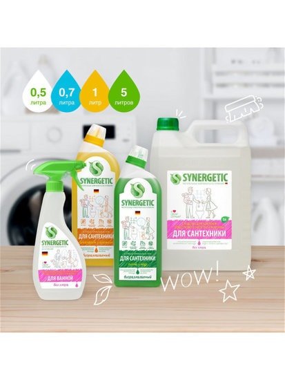 Средство для унитаза Synergetic 0.5 л 104052