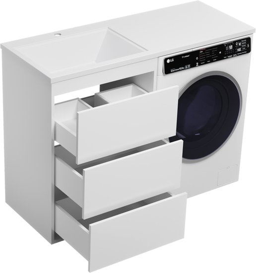Brevita Тумба под умывальник Grafit 60 GRA-01060-023Я (левый, белый)