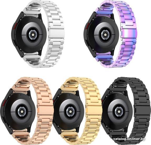 Браслет Rumi Heavy металлический для Samsung Galaxy Watch4/5 (20 мм, золотистый)