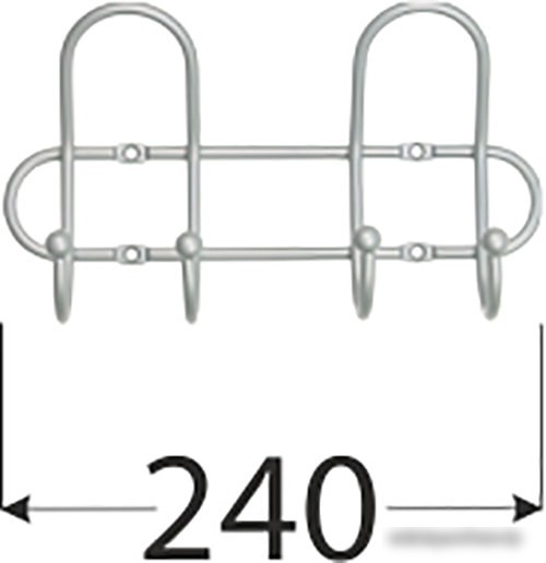 Крючок для ванны Domax Wua 2 54402 (серебристый)