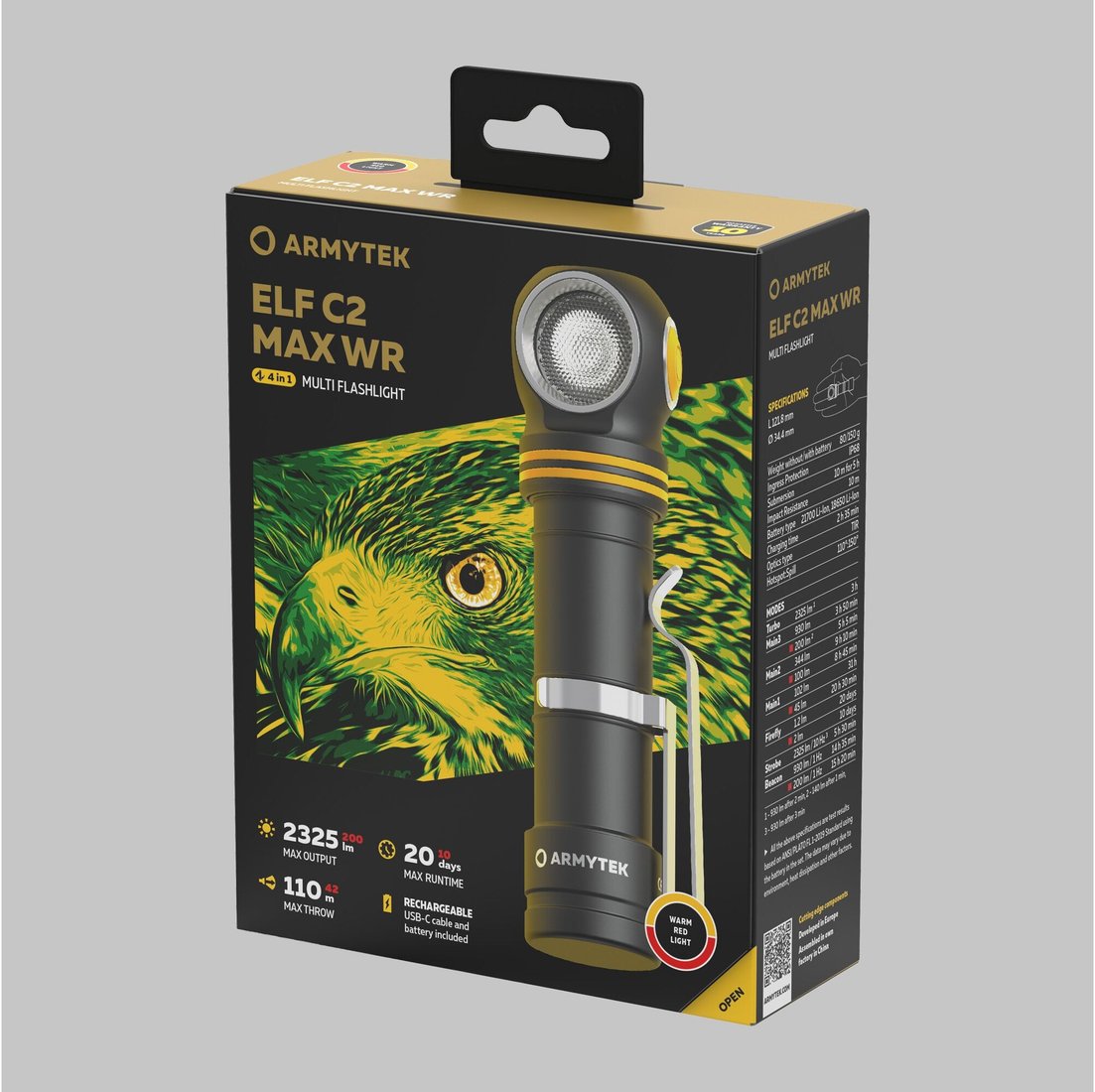 Фонарь Armytek Elf C2 Max WR (теплый свет)