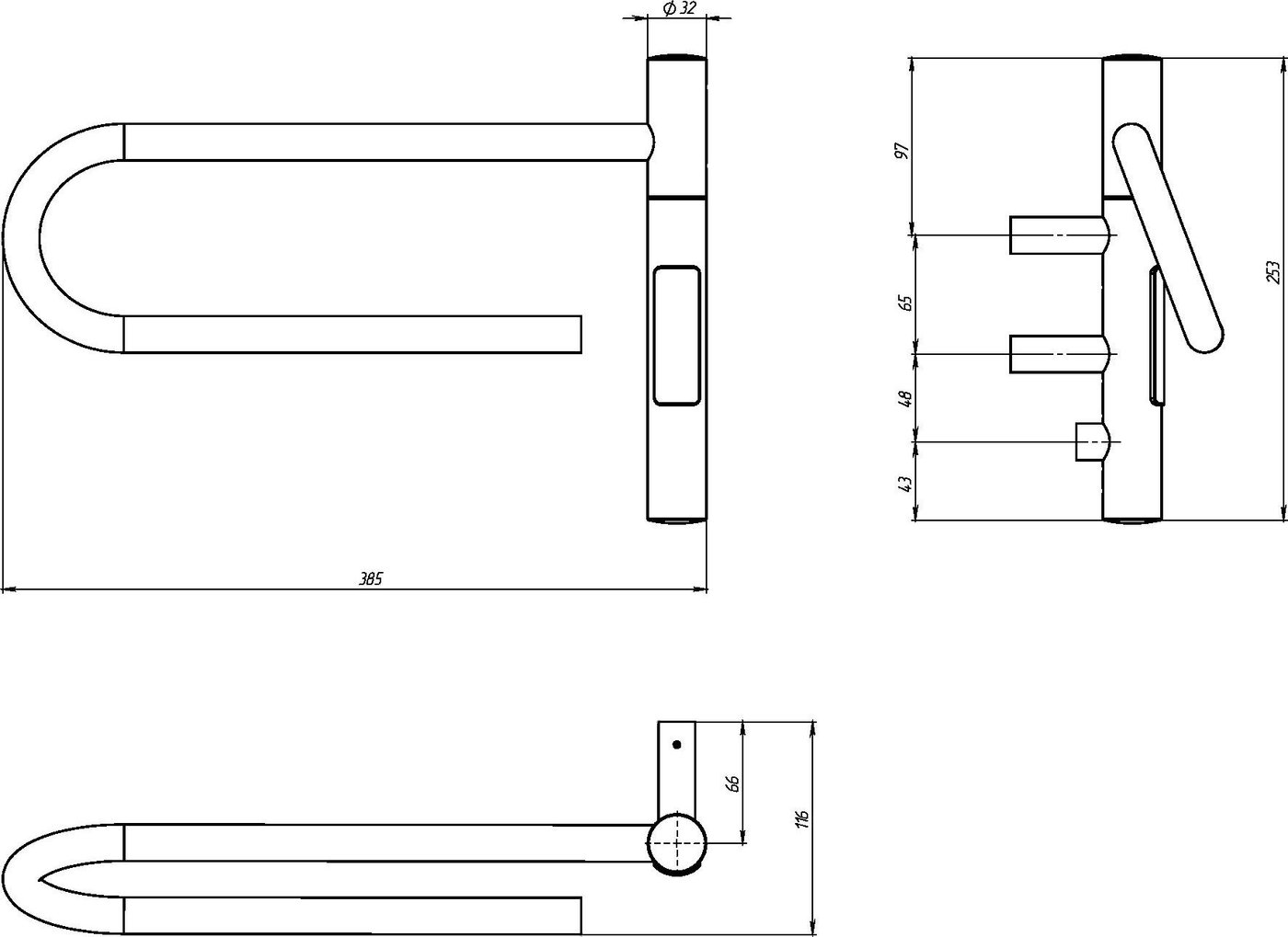 Полотенцесушитель Vincea VTD-1P1WE