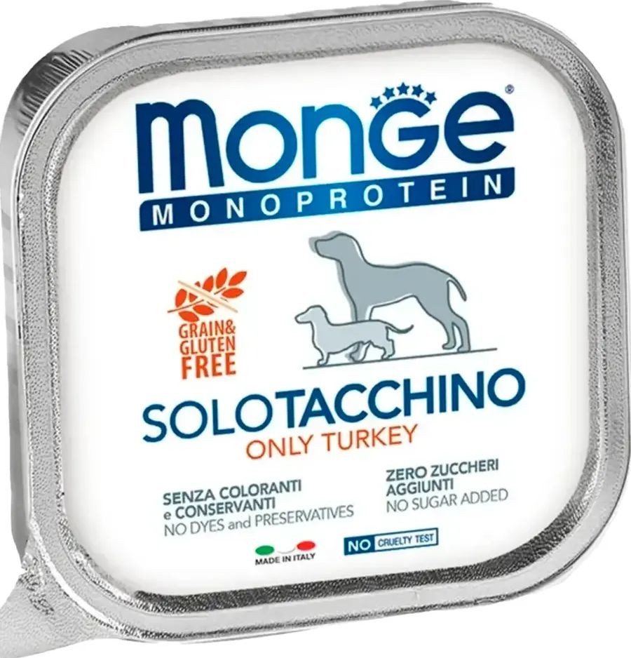 Консервированный корм для собак Monge Monoprotein Паштет из индейки 150 г