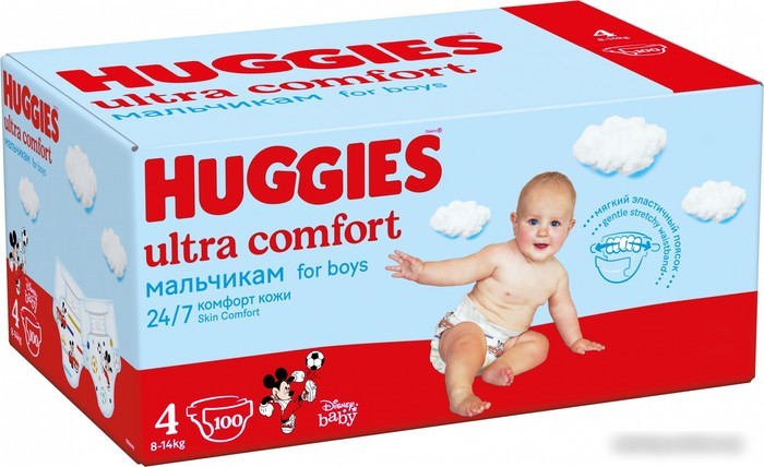 Подгузники Huggies Ultra Comfort 4 Disney Box Boy (100 шт)