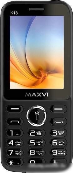 Кнопочный телефон Maxvi K18 (черный)