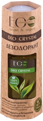 Дезодорант шариковый Ecological Organic Laboratorie Crystal Кора дуба и зеленый чай 50 мл