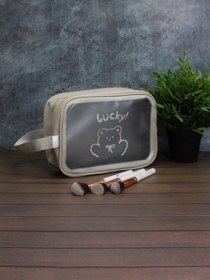 Косметичка ILikeGift Lucky bear ZT385-0017-34-02 (gray)