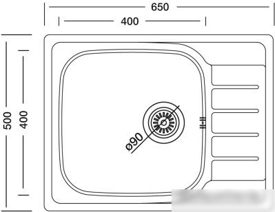 Кухонная мойка Kromevye Atlas EX 180 D