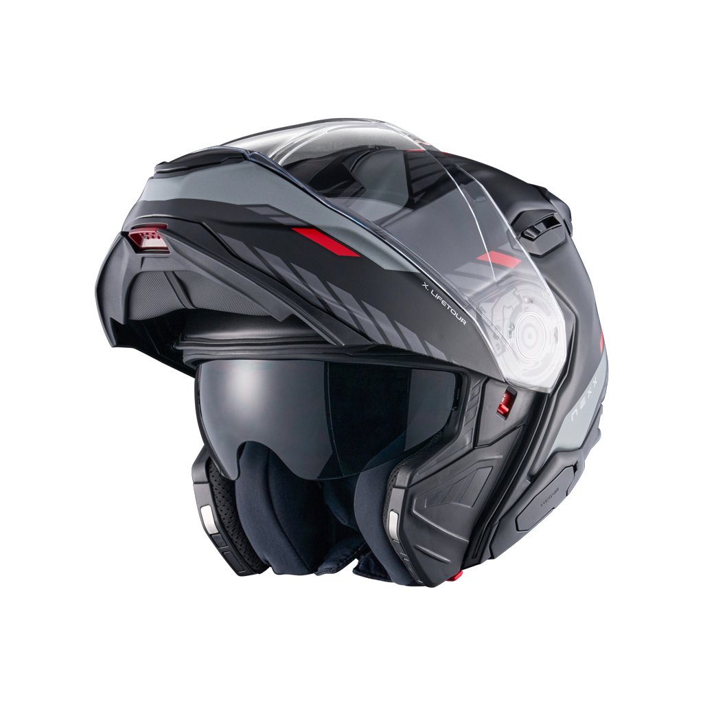 Мотошлем Nexx Helmets X.Lifetour Globe (M, черный/красный)