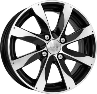 Литые диски K&K Джемини 15x6" 4x100мм DIA 56.6мм ET 39мм Алмаз черный