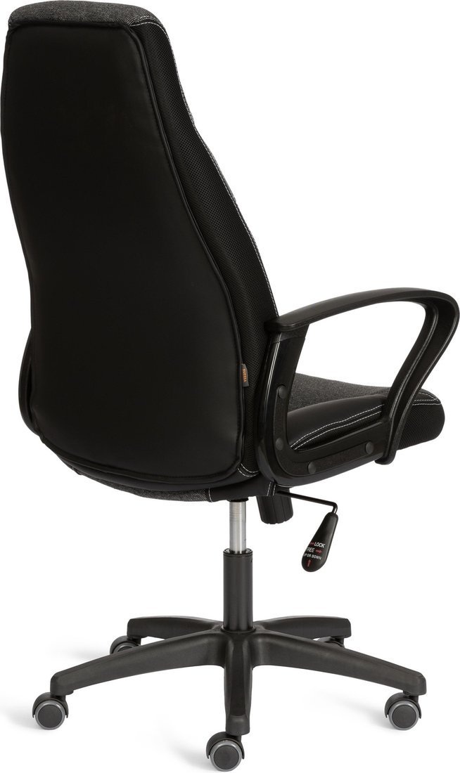 Офисное кресло TetChair Inter 24 кожзам/ткань (черный/серый, 36-6/207/TW-12/TW-11)