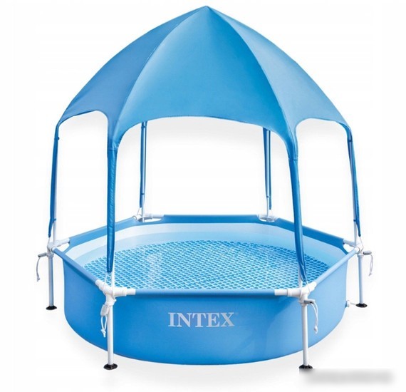Каркасный бассейн Intex Metal Frame с навесом 28209NP (183x38)