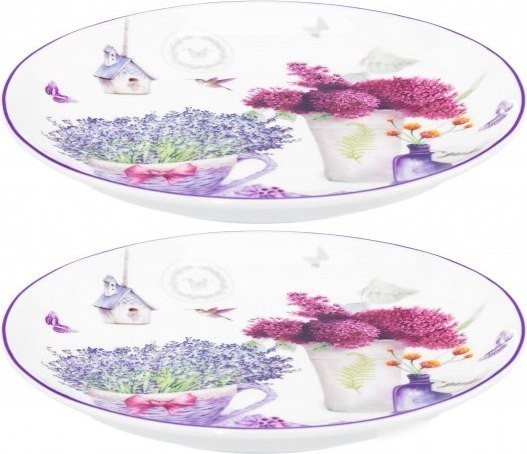 Набор тарелок Elan Gallery Лаванда 420764 (New Bone China)