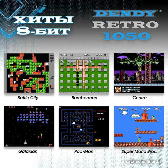 Игровая приставка Dendy Retro (1050 игр)