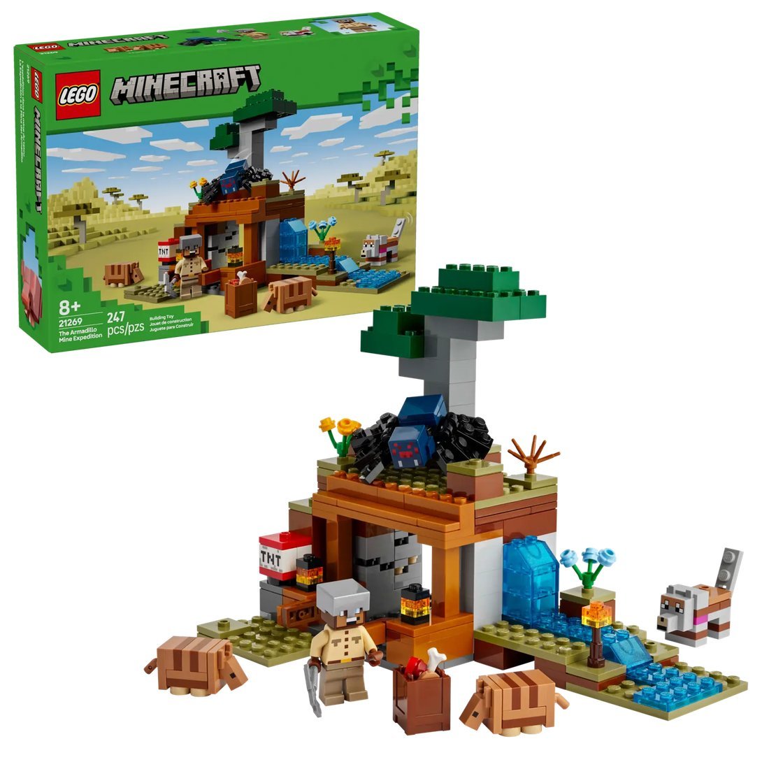 Конструктор LEGO Minecraft 21269 Экспедиция на рудник Броненосец
