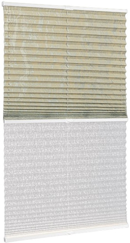 Плиссе Delfa Mirror СПШ-3903/1102 Basic Transparent (48x160, серый/кремовый/белый)