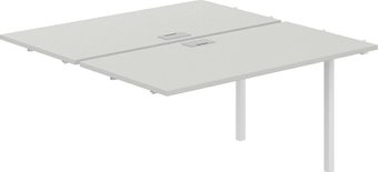 Офисный стол Norden 280х143.8х75 SG.215.SH.44.WH (белый/серый бархат)