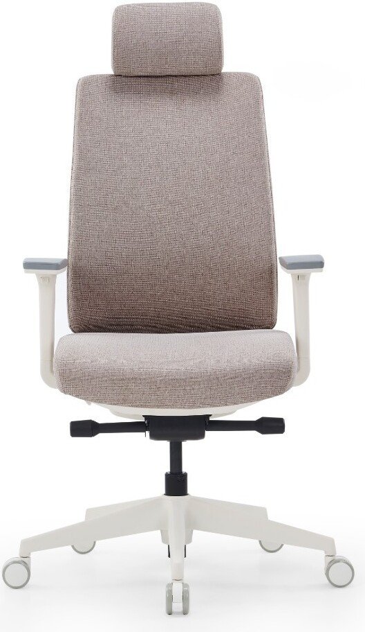 Офисное кресло SitZone CH-K55A-BS (ткань, бежевый, пластик, корпус белый)