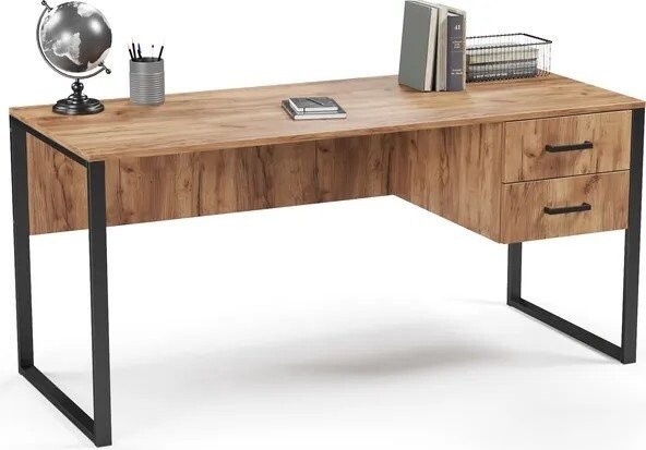 Стол Soma Slava 160x66 (дуб крафт золотой/черный)