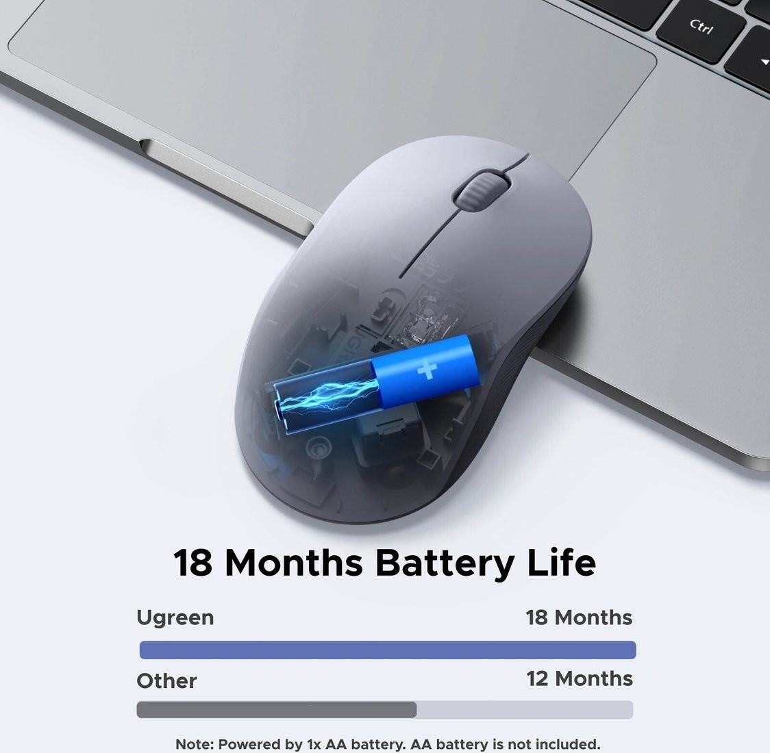 Мышь Ugreen M331 65627 (серый)