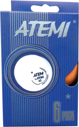 Мяч для настольного тенниса Atemi ATB16W (1 звезда, 6 шт.)