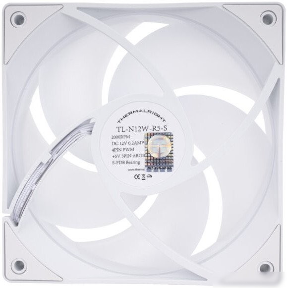 Вентилятор для корпуса Thermalright TL-N12W-R5-S (белый)