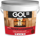 Краска GOL Expert для печей и каминов до 400С 1 кг (серый)