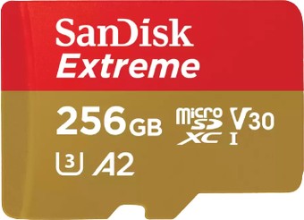 Карта памяти SanDisk Extreme SDSQXAV-256G-GN6MA microSDXC 256GB
