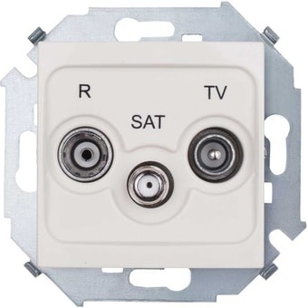 Розетка телевизионная Simon 1591466-031 (слоновая кость)