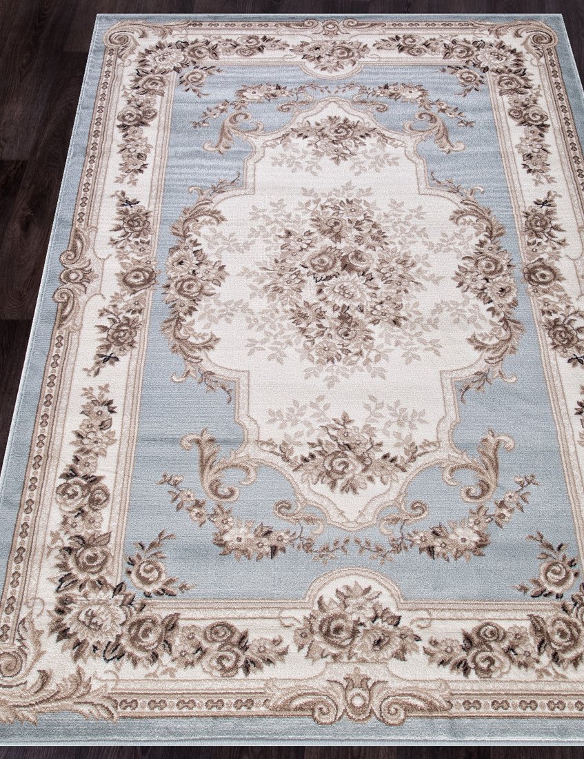 Ковер для жилой комнаты Merinos Valencia Deluxe 4015-STAN-L.BLUE-BROWN (3x4)