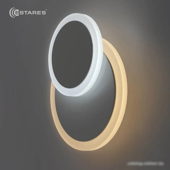 Бра Estares Geometria Round 12W 2R-185x53-WHITE/WHITE-220-IP20_2021