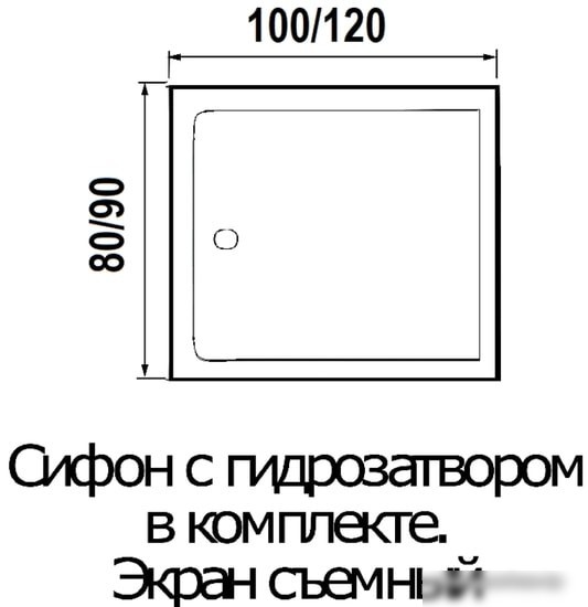 Душевая кабина River Tana 100/80