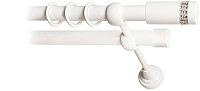 Карниз для штор Lm Decor Имидж 116 2р гладкий 25/19мм (белый глянец, 3.2м)