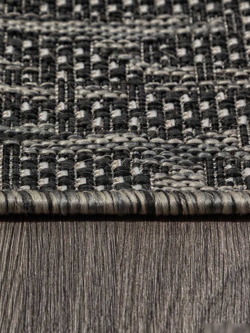 Циновка Merinos Kair S136-OVAL-BLACK-GRAY (1.2х1.7)