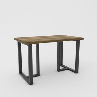 Кухонный стол Hype Mebel Триног 110x70 (черный/дуб галифакс олово)