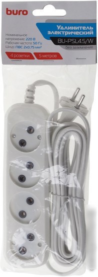 Сетевой фильтр Buro BU-PSL4.5/W