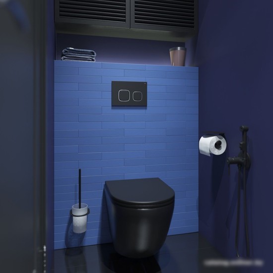 Панель смыва IDDIS Unisteel UNI04BCi77 (матовый черный)