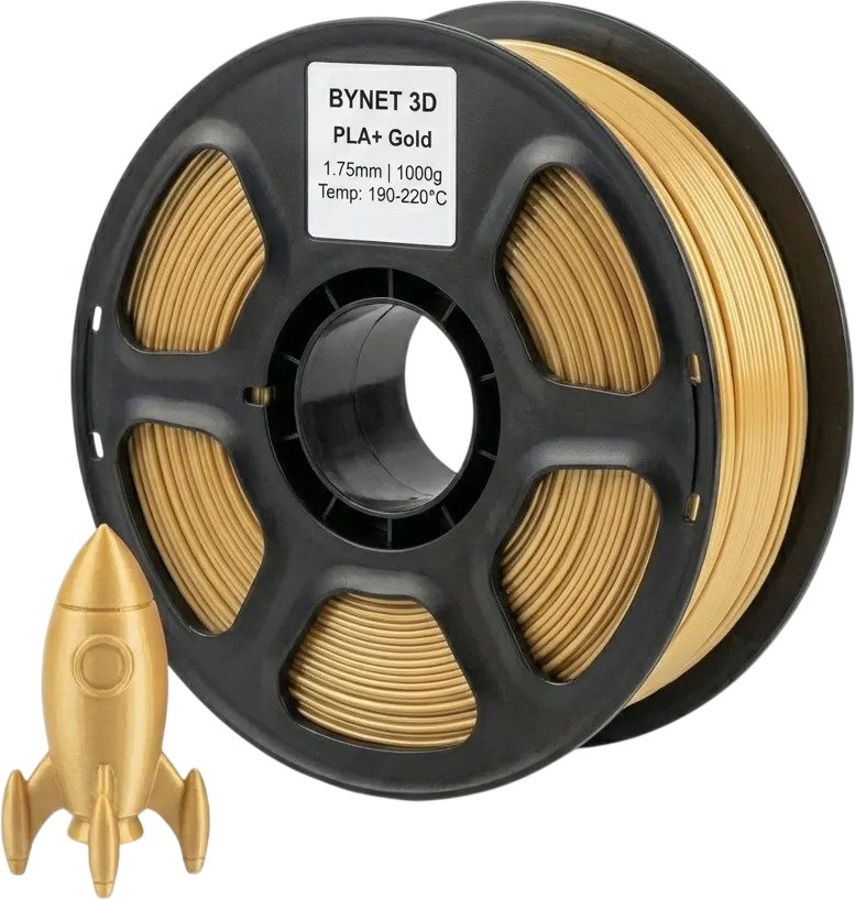 Филамент BYNET3D PLA + BN_PLA10_GD (Gold)