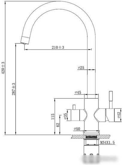 Смеситель Esko K22 B