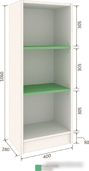 Стеллаж Кортекс-мебель Бинго 40x106 (дуб сонома)