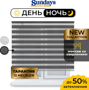 Шторы день-ночь Sundays Home ДН LB 111-10 220x185 (графитовый)
