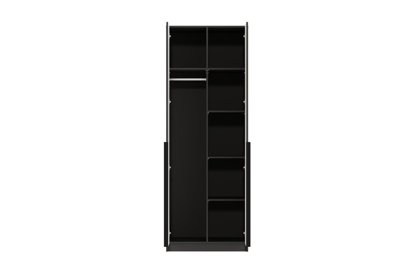 Шкаф распашной Black Red White SZF2D (графит/графит)