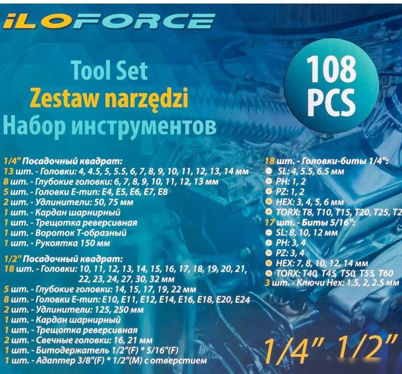 Универсальный набор инструментов ILOforce IF-41082-5(52229)