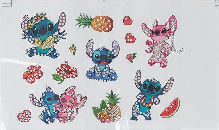 Алмазная мозаика MultiArt Стикер Стич STICK-STICH-129535