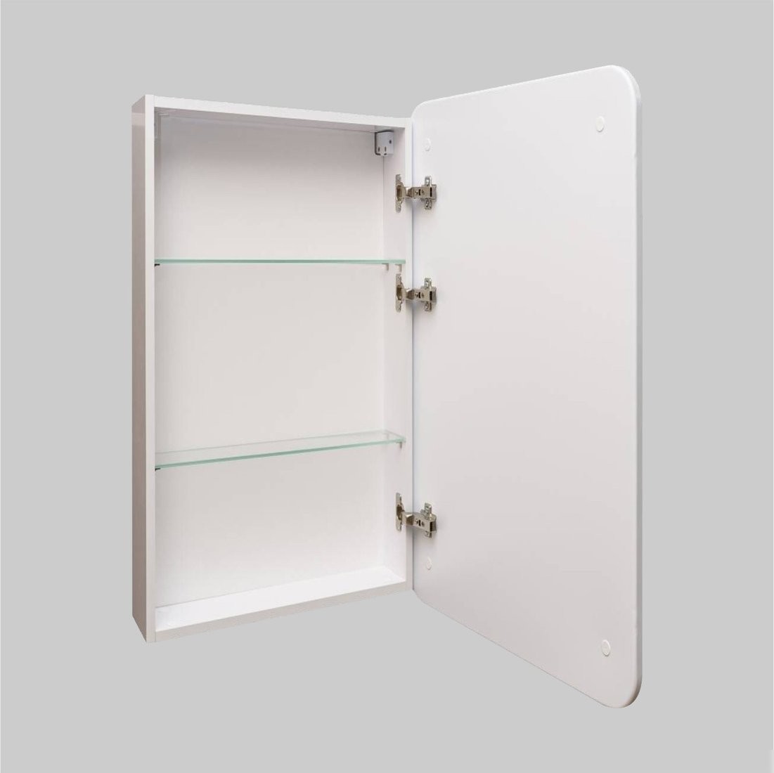 Symbolite Шкаф с зеркалом для ванной Каре 40x80 универсальное (с подсветкой, сенсор с диммером на зеркале)